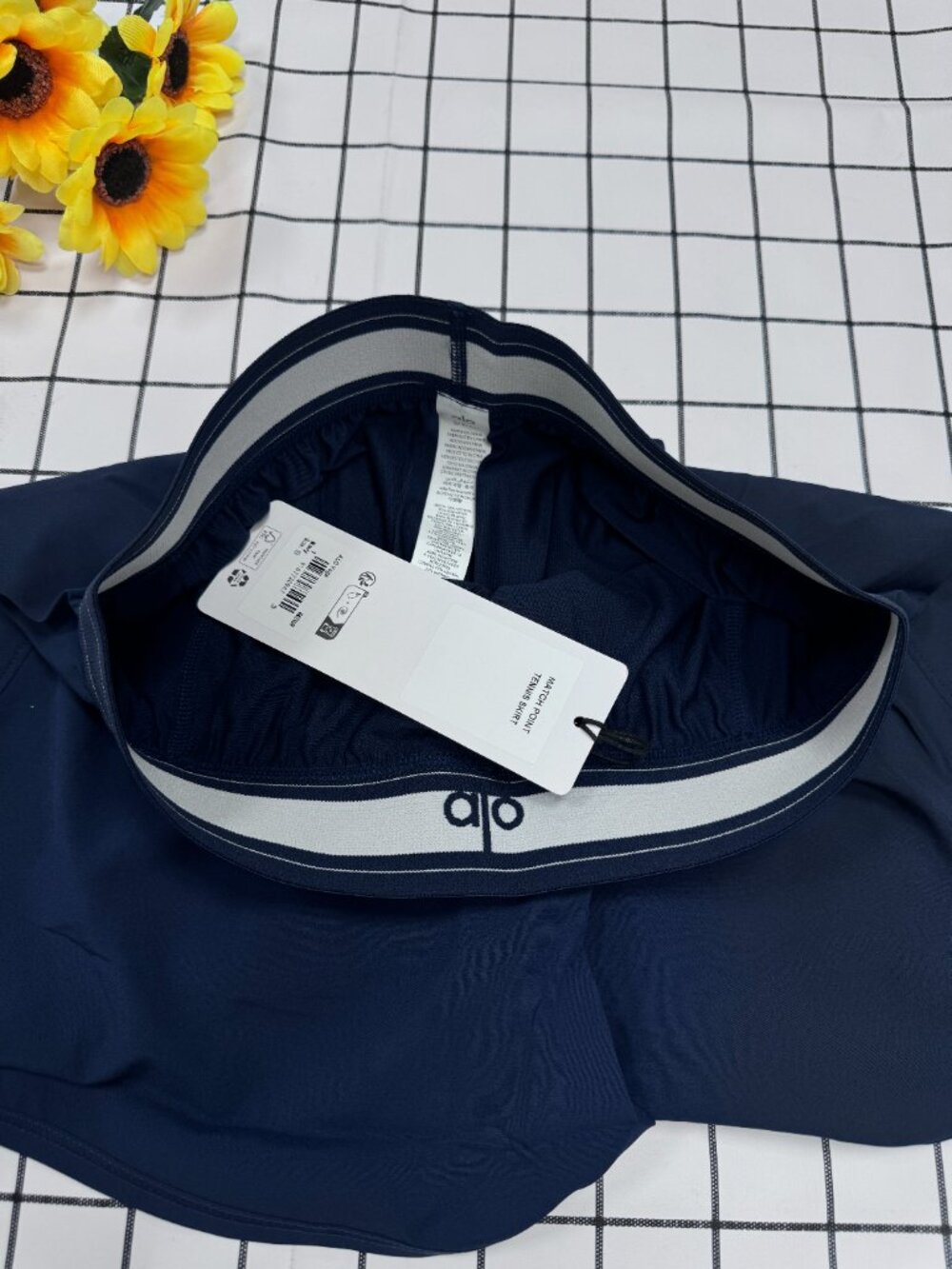NWT 🎉  Alo Yoga Match Point Tennis Skirt Navy Blue Athletic Skort Tenniscore 🎐 - Picture 5 of 5